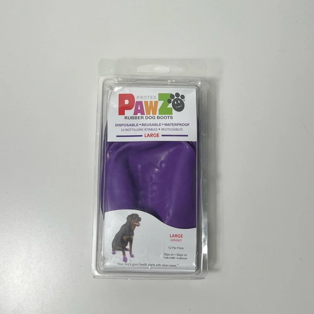 Pawz Natural Rubber Waterproof Reusable Protection Large Dog Boots Booties Shoes